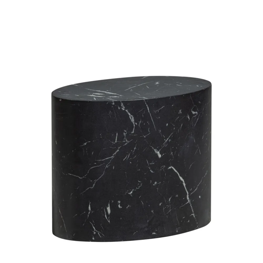 Woood QUINT Table d'appoint ovale en bois 40x24cm