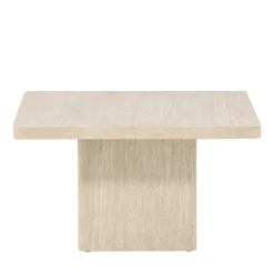 Venture Home QVART Table basse carrée effet travertin 80x80cm