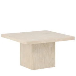 Venture Home QVART Table basse carrée effet travertin 80x80cm