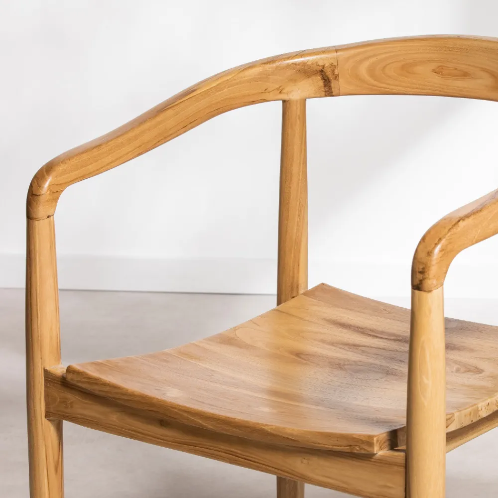 Drawer RADEN Lot de 2 fauteuils de table en teck