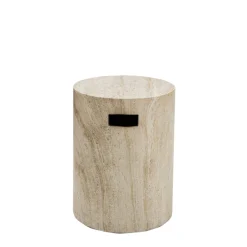 Drawer RADOM Tabouret effet travertin ø35cm