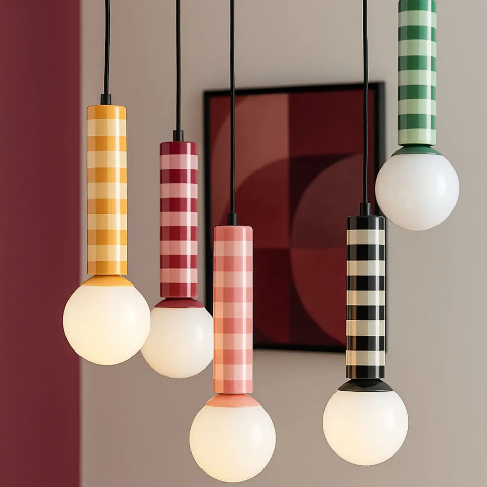 Leitmotiv RAYADO Suspension à motif géométrique