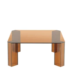 Drawer REMO Table basse carrée en verre 80x80cm