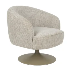 No name RENATE Fauteuil pivotant en tissu et métal