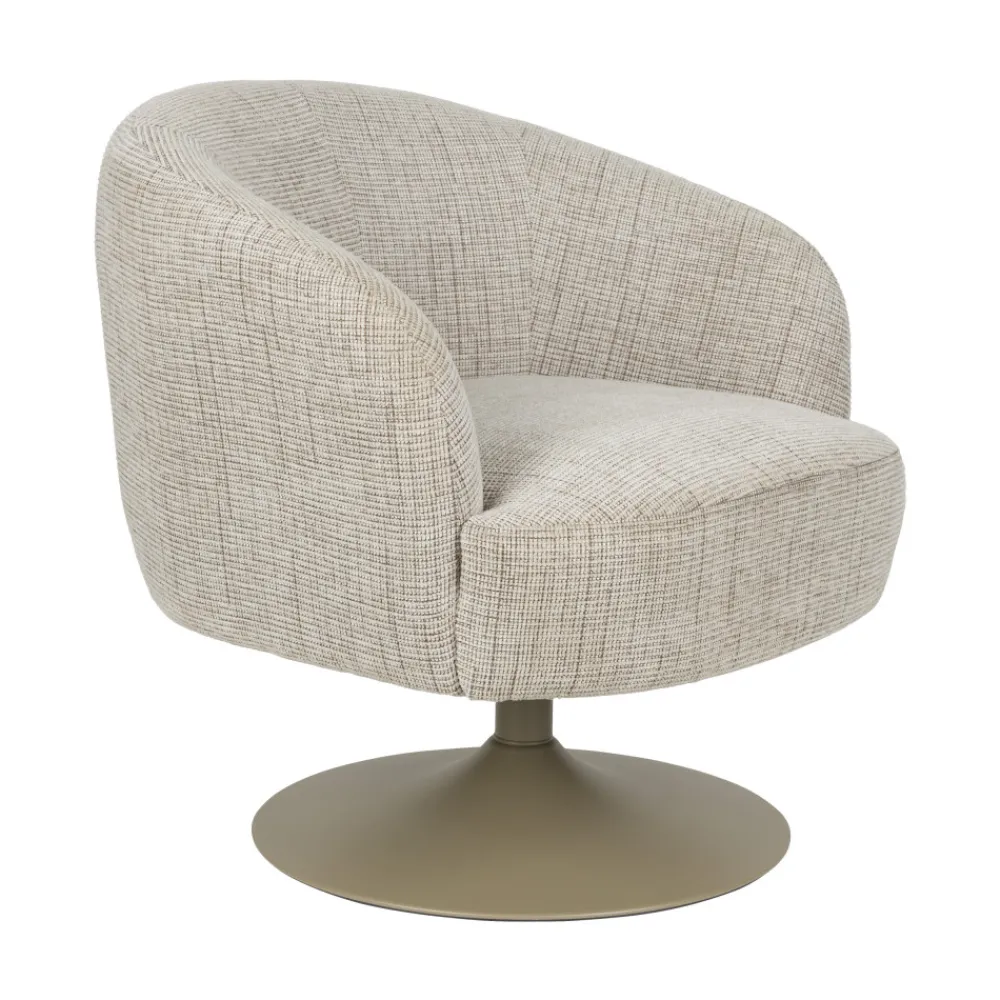 No name RENATE Fauteuil pivotant en tissu et métal
