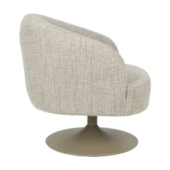 No name RENATE Fauteuil pivotant en tissu et métal