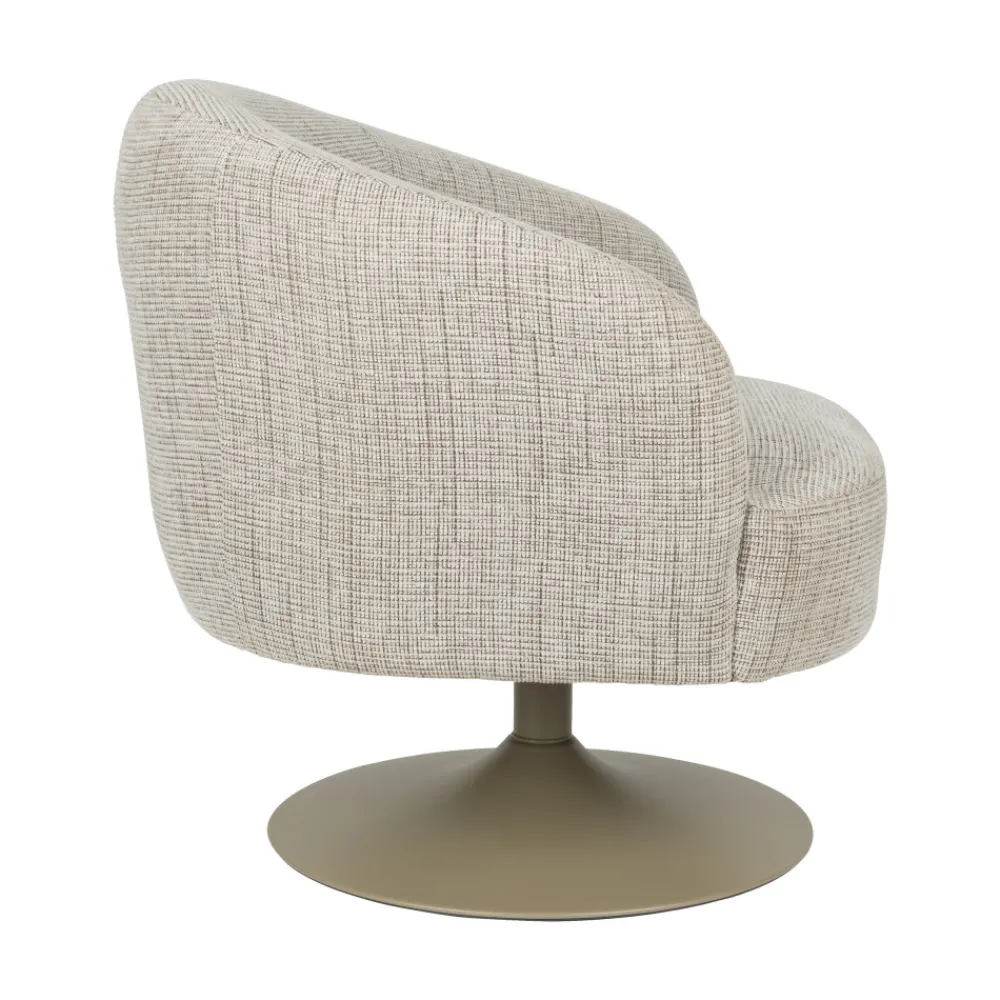 No name RENATE Fauteuil pivotant en tissu et métal