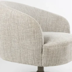 No name RENATE Fauteuil pivotant en tissu et métal