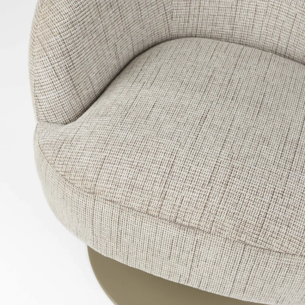 No name RENATE Fauteuil pivotant en tissu et métal