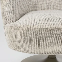No name RENATE Fauteuil pivotant en tissu et métal