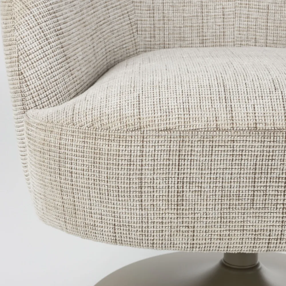 No name RENATE Fauteuil pivotant en tissu et métal