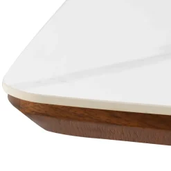 Drawer RENO Table à manger 8 personnes effet marbre et bois