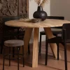 Woood RHONDA Table à manger 4 personnes ronde en bois