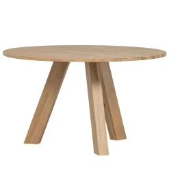 Woood RHONDA Table à manger 4 personnes ronde en bois