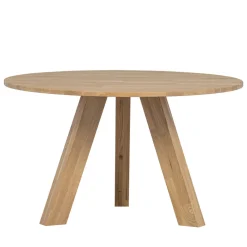 Woood RHONDA Table à manger 4 personnes ronde en bois