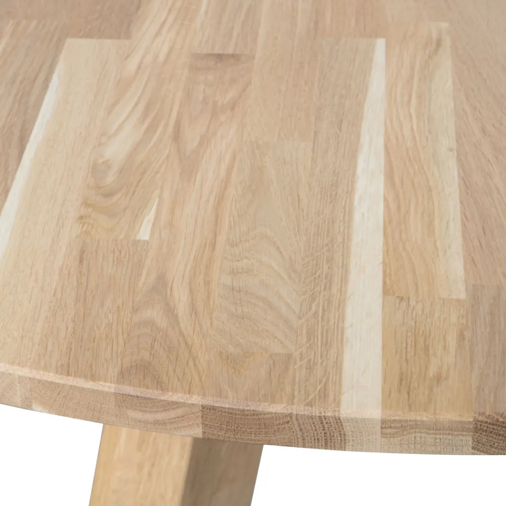 Woood RHONDA Table à manger 4 personnes ronde en bois