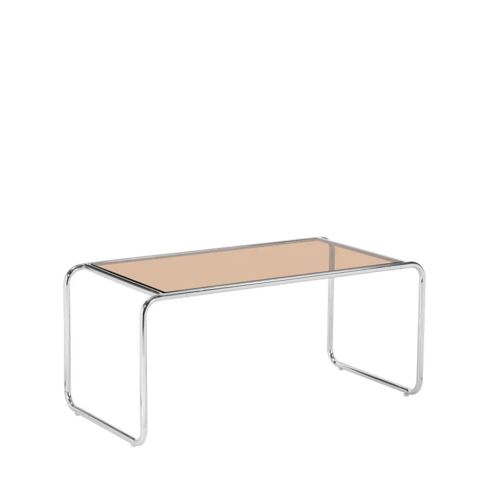 Drawer RIKA Table basse en verre pieds chrome