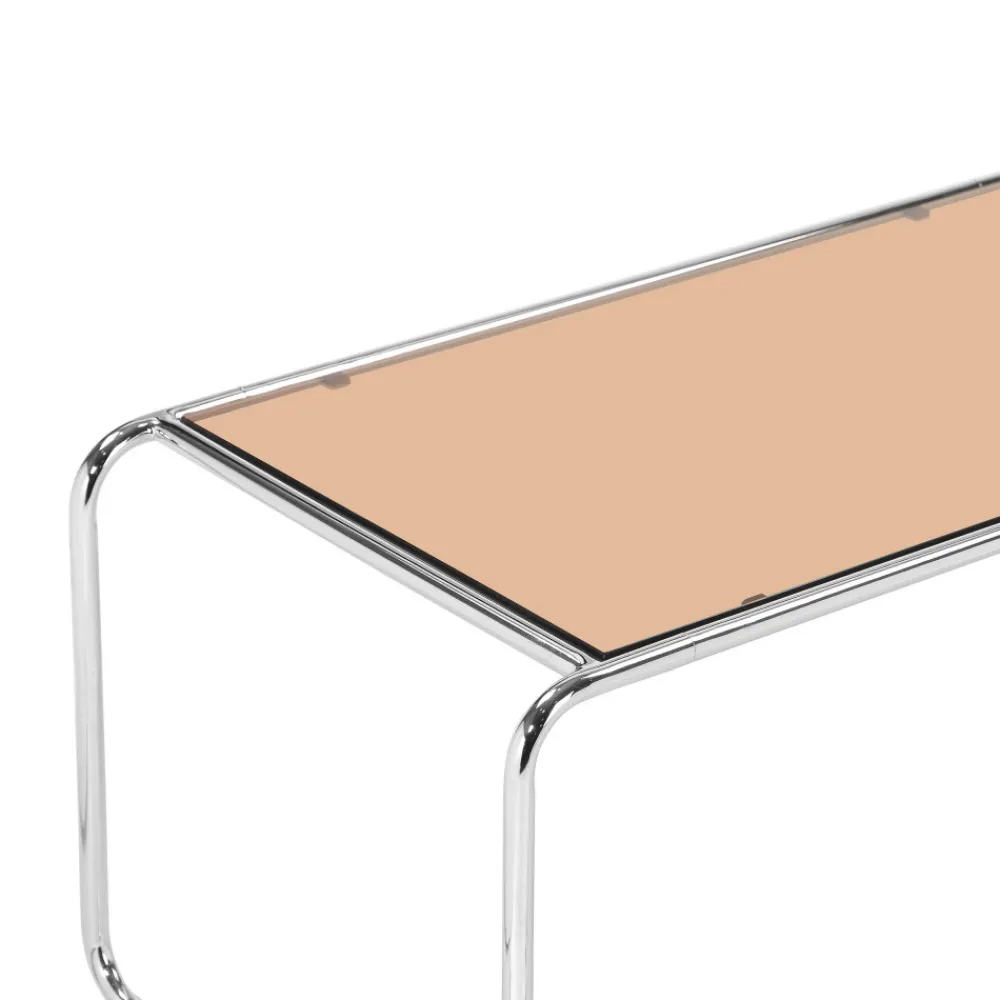 Drawer RIKA Table basse en verre pieds chrome