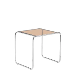 Drawer RIKA Table d'appoint en verre pieds chrome