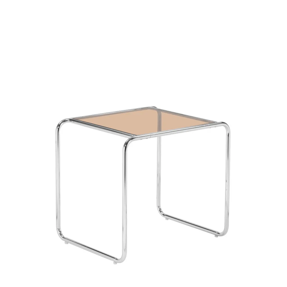 Drawer RIKA Table d'appoint en verre pieds chrome