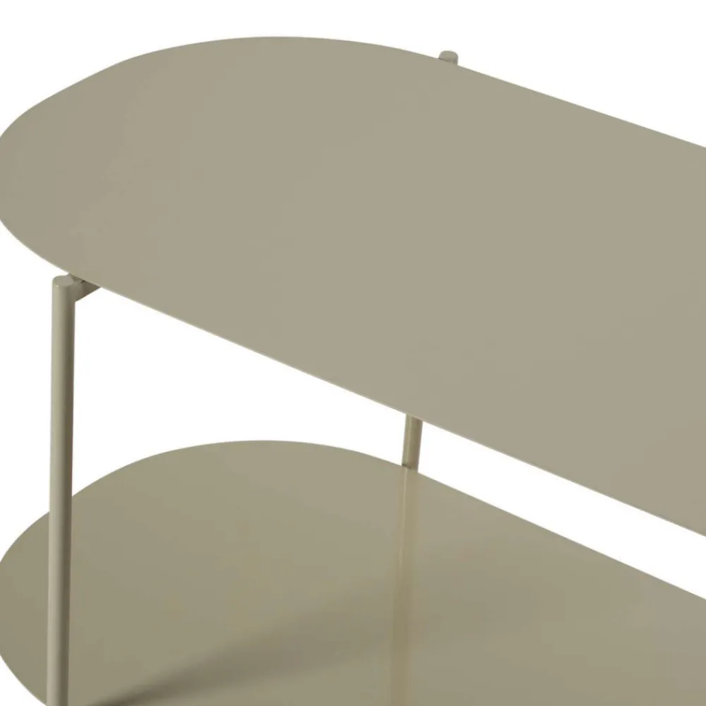 Drawer RILO Table basse ovale en métal 100x51cm