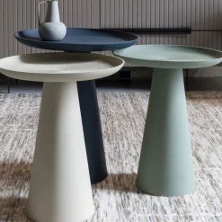 No name RINGAR Table d'appoint ronde en aluminium ø34,5cm