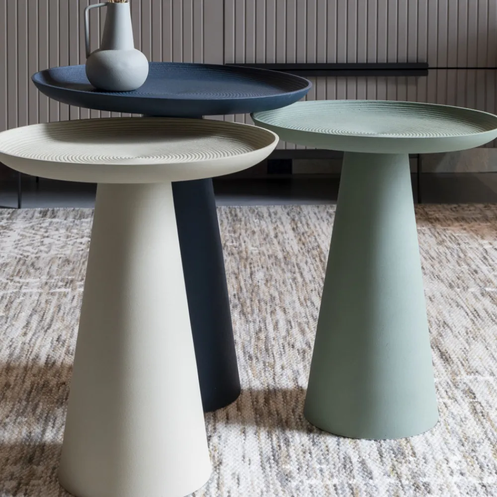 No name RINGAR Table d'appoint ronde en aluminium ø34,5cm