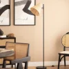 Drawer RIO Lampadaire en métal avec abat-jour en rotin H151cm