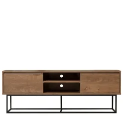 Drawer ROA Meuble TV 2 tiroirs en bois et métal L140cm