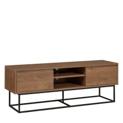 Drawer ROA Meuble TV 2 tiroirs en bois et métal L140cm