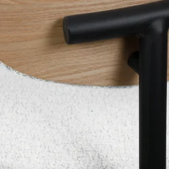 Drawer RODE Lot de 2 chaises en tissu bouclette, bois et métal