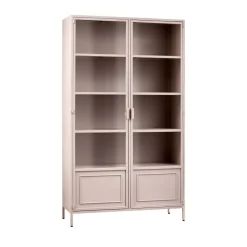 Woood RONJA Vaisselier 2 portes en verre et métal H189cm