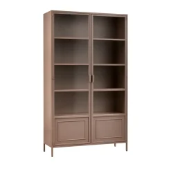 Woood RONJA Vaisselier 2 portes en verre et métal H189cm