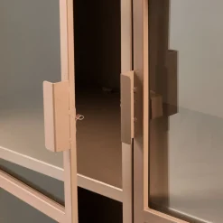 Woood RONJA Vaisselier 2 portes en verre et métal H189cm