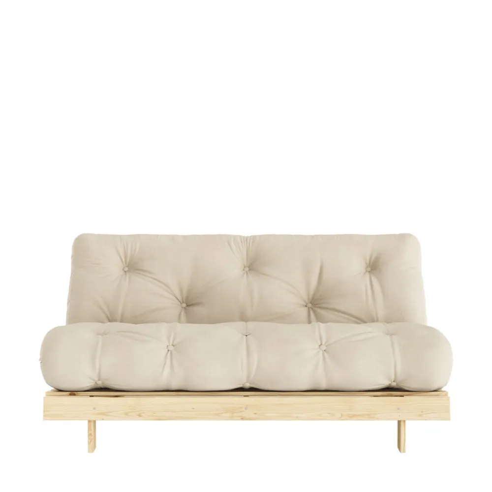 Karup Design ROOTS Canapé convertible 160x200cm en bois naturel et tissu