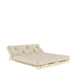 Karup Design ROOTS Canapé convertible 160x200cm en bois naturel et tissu