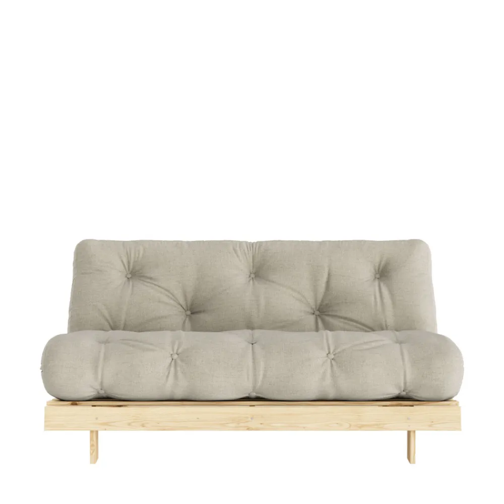 Karup Design ROOTS Canapé convertible 160x200cm en bois naturel et tissu