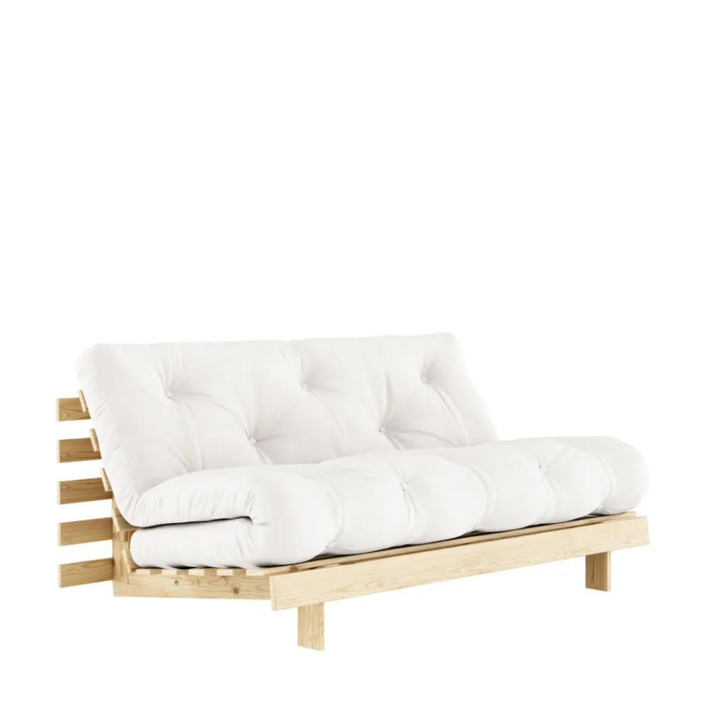 Karup Design ROOTS Canapé convertible 160x200cm en bois naturel et tissu