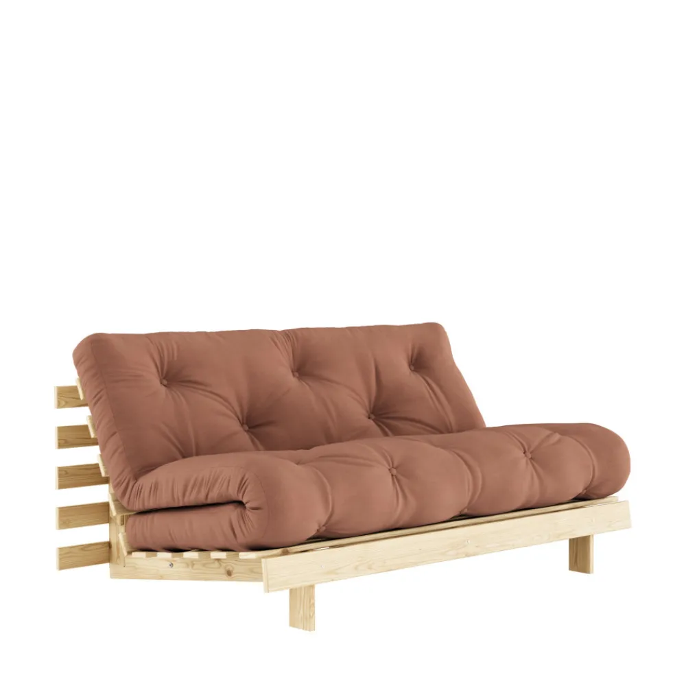 Karup Design ROOTS Canapé convertible 160x200cm en bois naturel et tissu