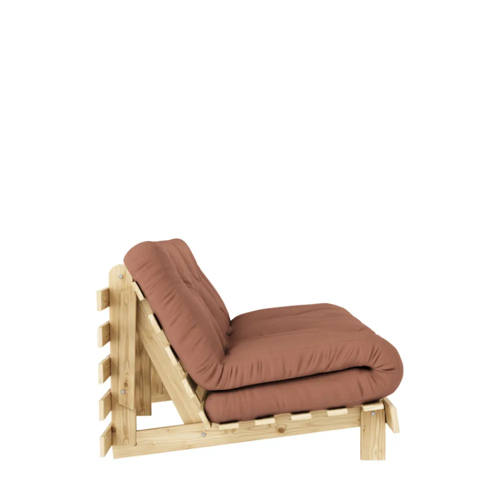 Karup Design ROOTS Canapé convertible 160x200cm en bois naturel et tissu