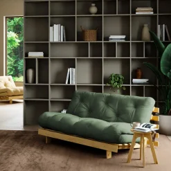 Karup Design ROOTS Canapé convertible 160x200cm en bois naturel et tissu