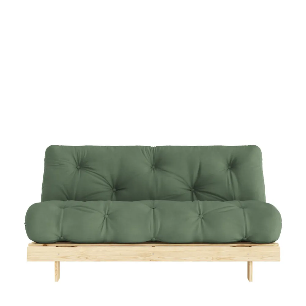 Karup Design ROOTS Canapé convertible 160x200cm en bois naturel et tissu
