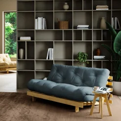 Karup Design ROOTS Canapé convertible 160x200cm en bois naturel et tissu