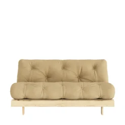 Karup Design ROOTS Canapé convertible 160x200cm en bois naturel et tissu