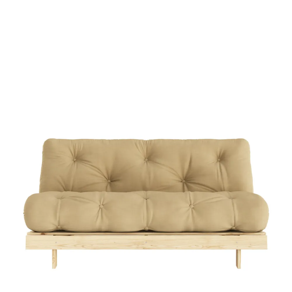 Karup Design ROOTS Canapé convertible 160x200cm en bois naturel et tissu