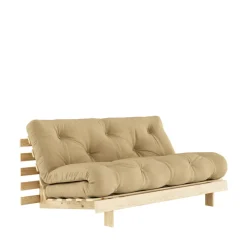 Karup Design ROOTS Canapé convertible 160x200cm en bois naturel et tissu