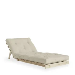 Karup Design ROOTS Fauteuil convertible 90x200cm en bois naturel et tissu
