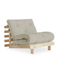 Karup Design ROOTS Fauteuil convertible 90x200cm en bois naturel et tissu
