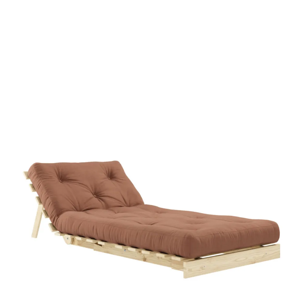 Karup Design ROOTS Fauteuil convertible 90x200cm en bois naturel et tissu