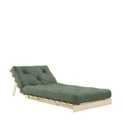Karup Design ROOTS Fauteuil convertible 90x200cm en bois naturel et tissu